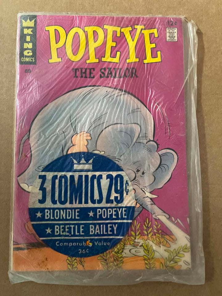 3-Pack King Comics: Popeye The Sailor #89/Blondie/Beetle Baily #62 Sealed