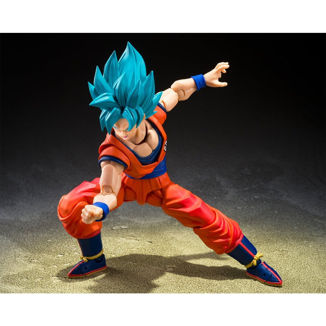 Dragon Ball Super Saiyan God Super Saiyan Son Goku Blue Power Transcending Limits S.H.Figuarts Action Figure