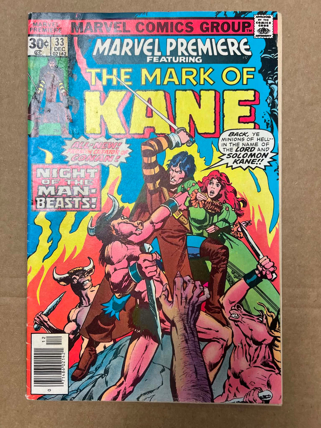 Marvel Premiere #33 Mark of Kane Night of the Man Beasts Marvel 1976