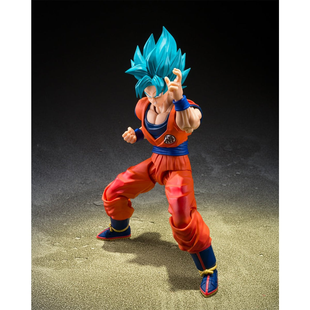 Dragon Ball Super Saiyan God Super Saiyan Son Goku Blue Power Transcending Limits S.H.Figuarts Action Figure