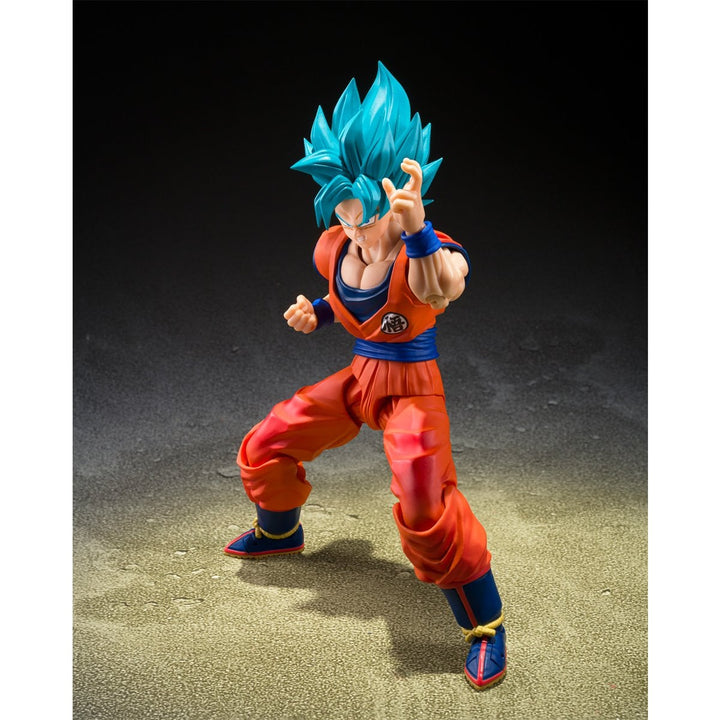 Dragon Ball Super Saiyan God Super Saiyan Son Goku Blue Power Transcending Limits S.H.Figuarts Action Figure