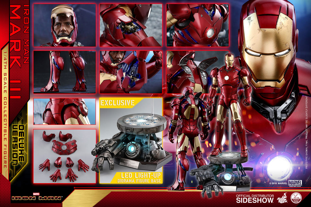 Iron Man Mark III Deluxe 1/4 Scale Hot Toys 903412