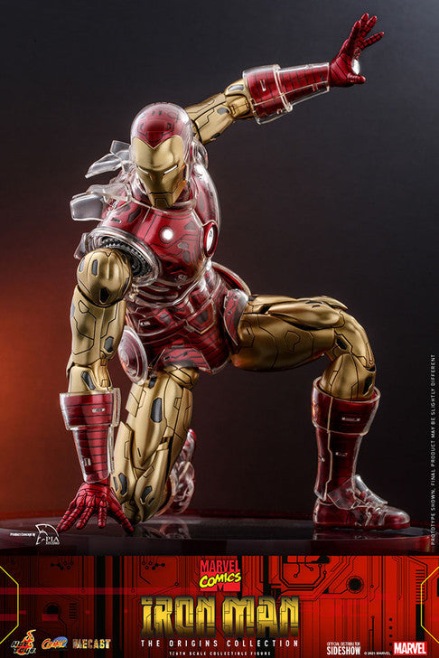 Iron Man Sixth Scale Collectible Figure - The Origins Collection - Comics Masterpiece Series Diecast (Hot Toys)