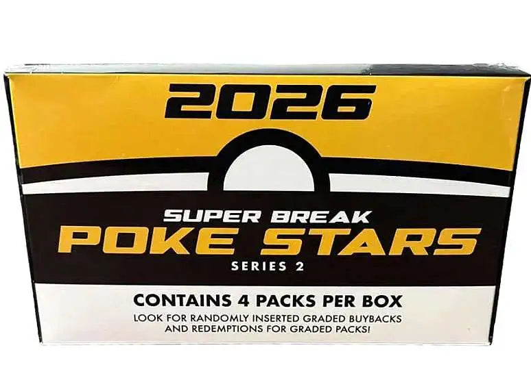 Pokemon 2026 Poke Stars Series 2 Trading Card Box [4 Pokemon Packs From 1999 to Present]
