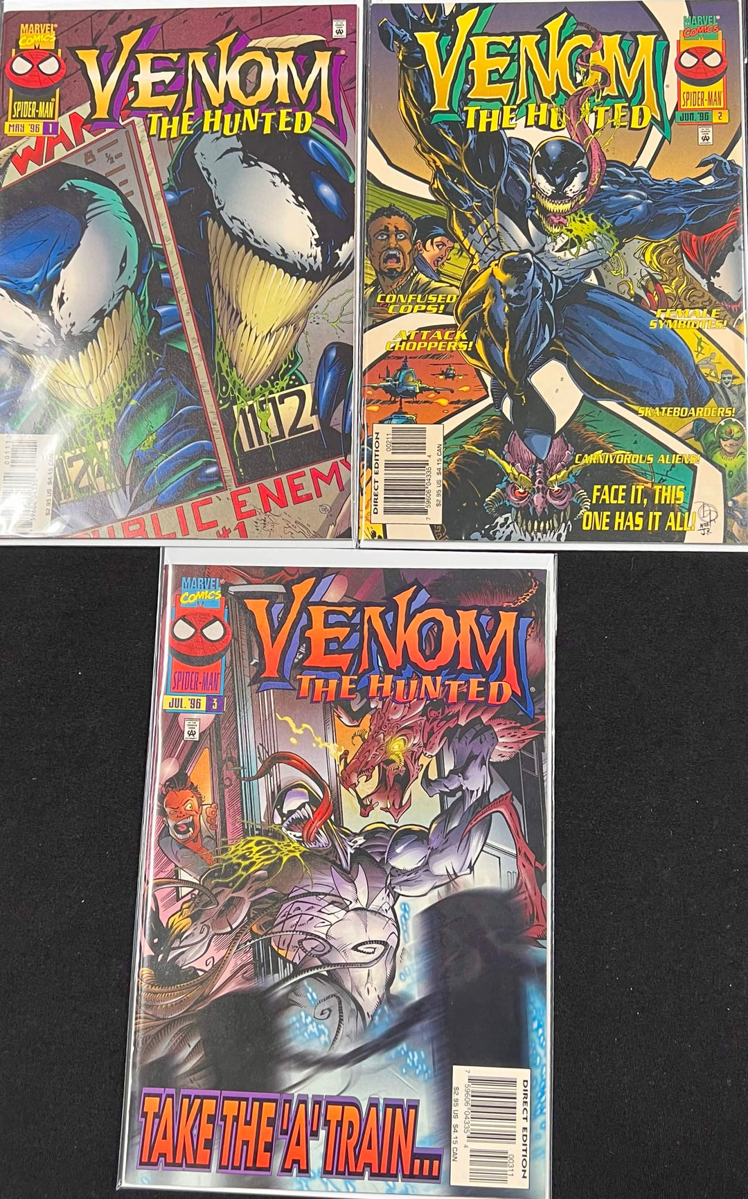 Venom: The Hunted (1996) First Print Cover A 1-3