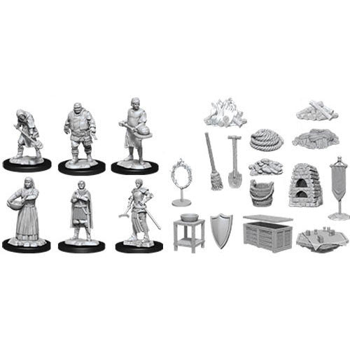 WizKids Deep Cuts Unpainted Miniatures Kingdom Retainers