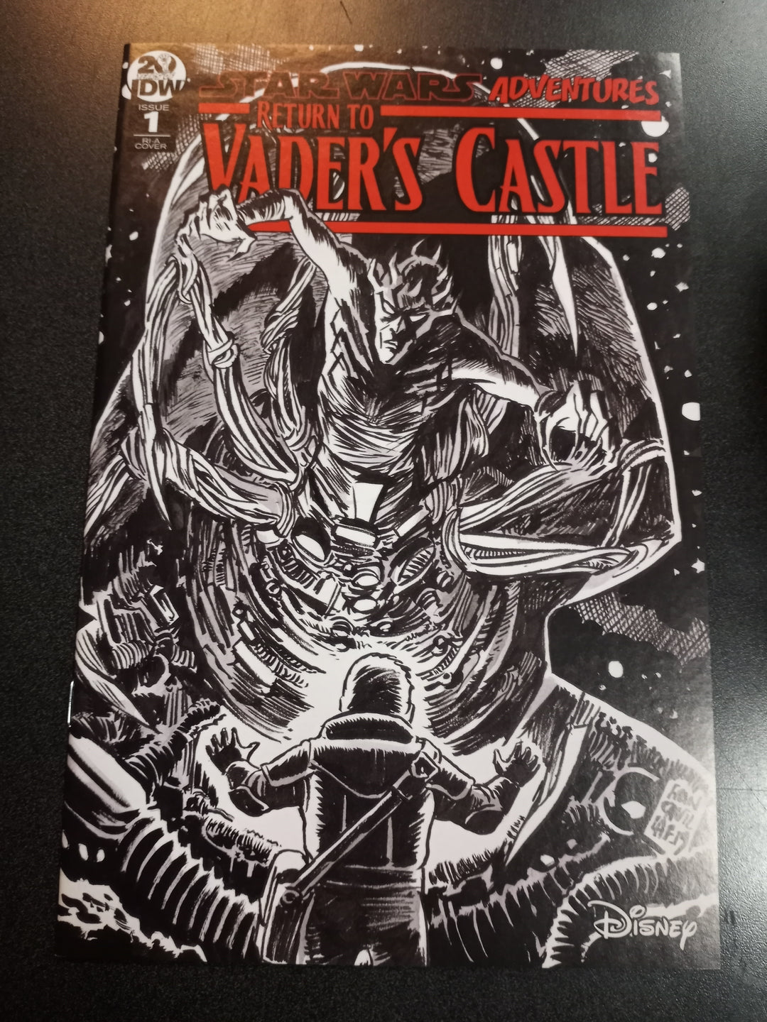 Star Wars Adventures Return to Vader's Castle #1 1:10 Francavilla B&W Variant