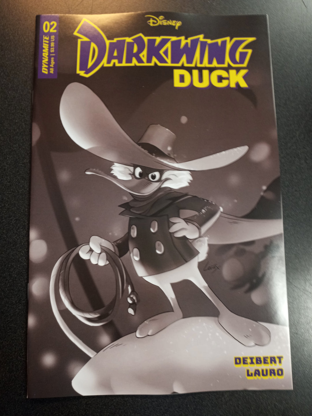 Darkwing Duck #2 Cover Z 10 Copy Foc Variant Edition Lerix Black & White