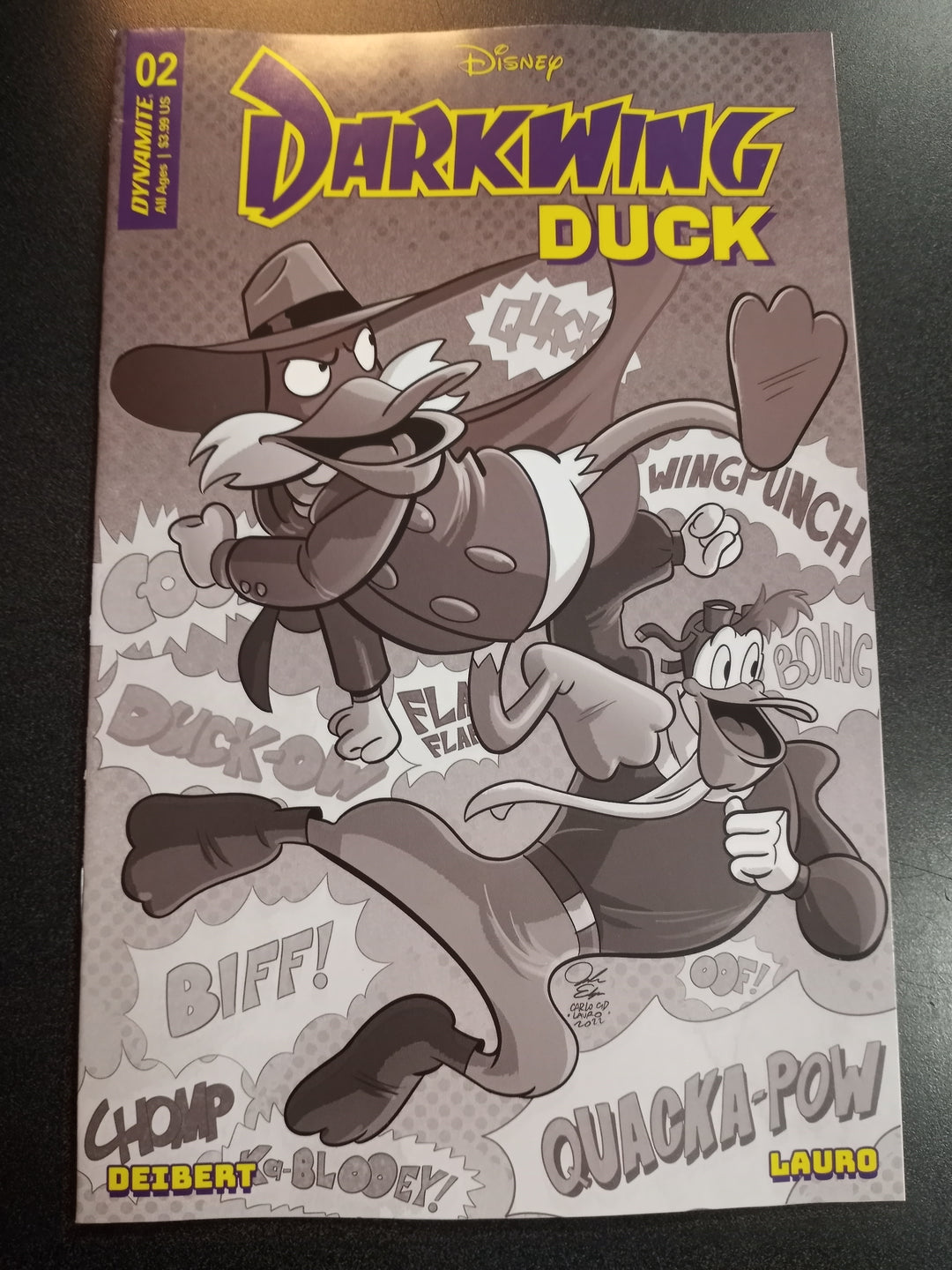 Darkwing Duck #2 Cover J 20 Copy Variant Edition Edgar Black & White
