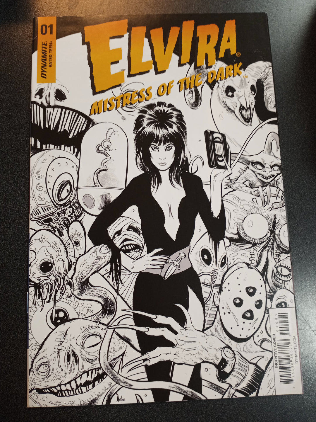 Elvira Mistress of the Dark #1 1:30 Strahm B&W Variant