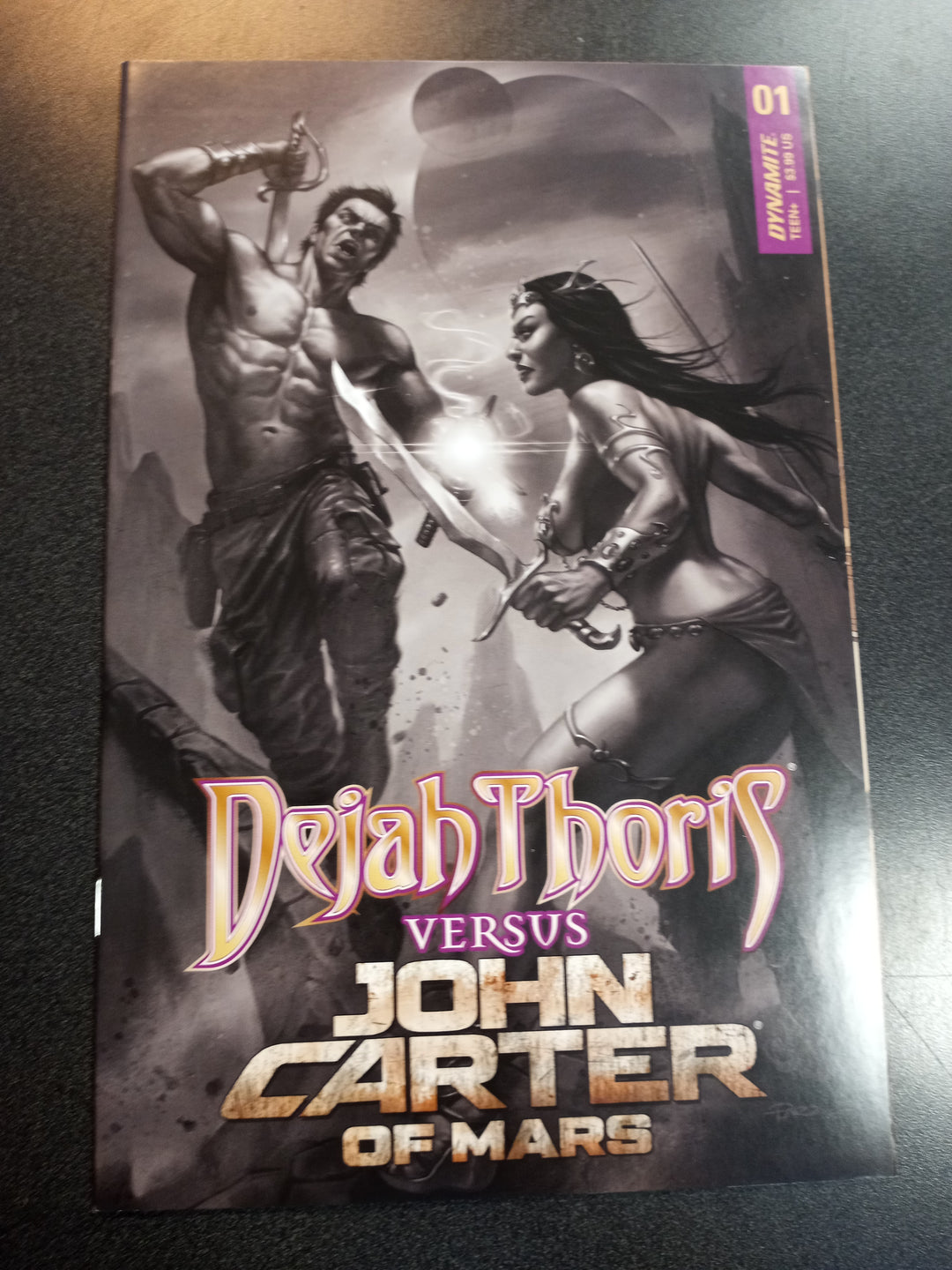 Dejah Thoris Vs John Carter of Mars #1 1:50 Parrillo B&W Variant