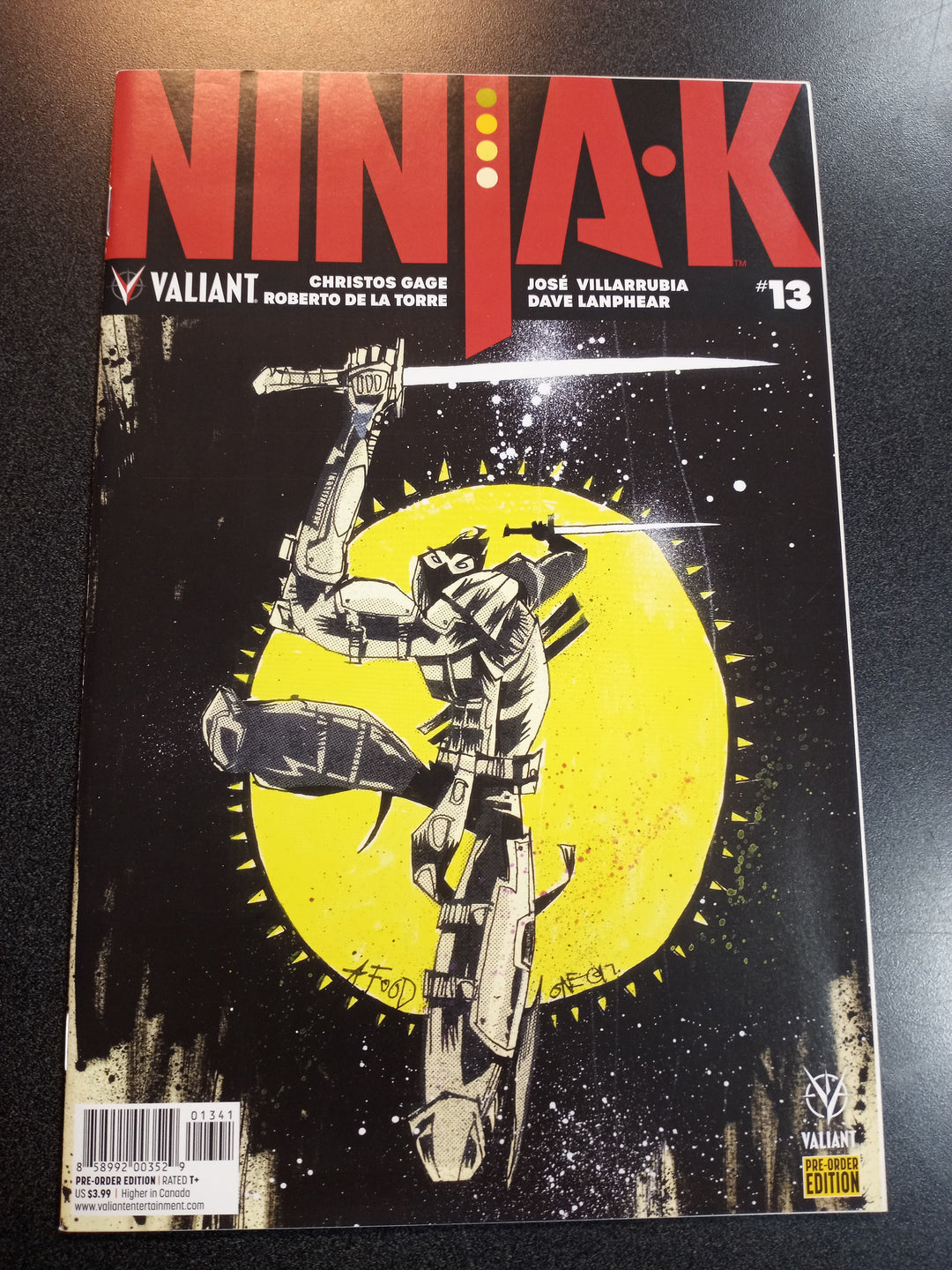 Ninja-K #13 Valiant Preorder Variant