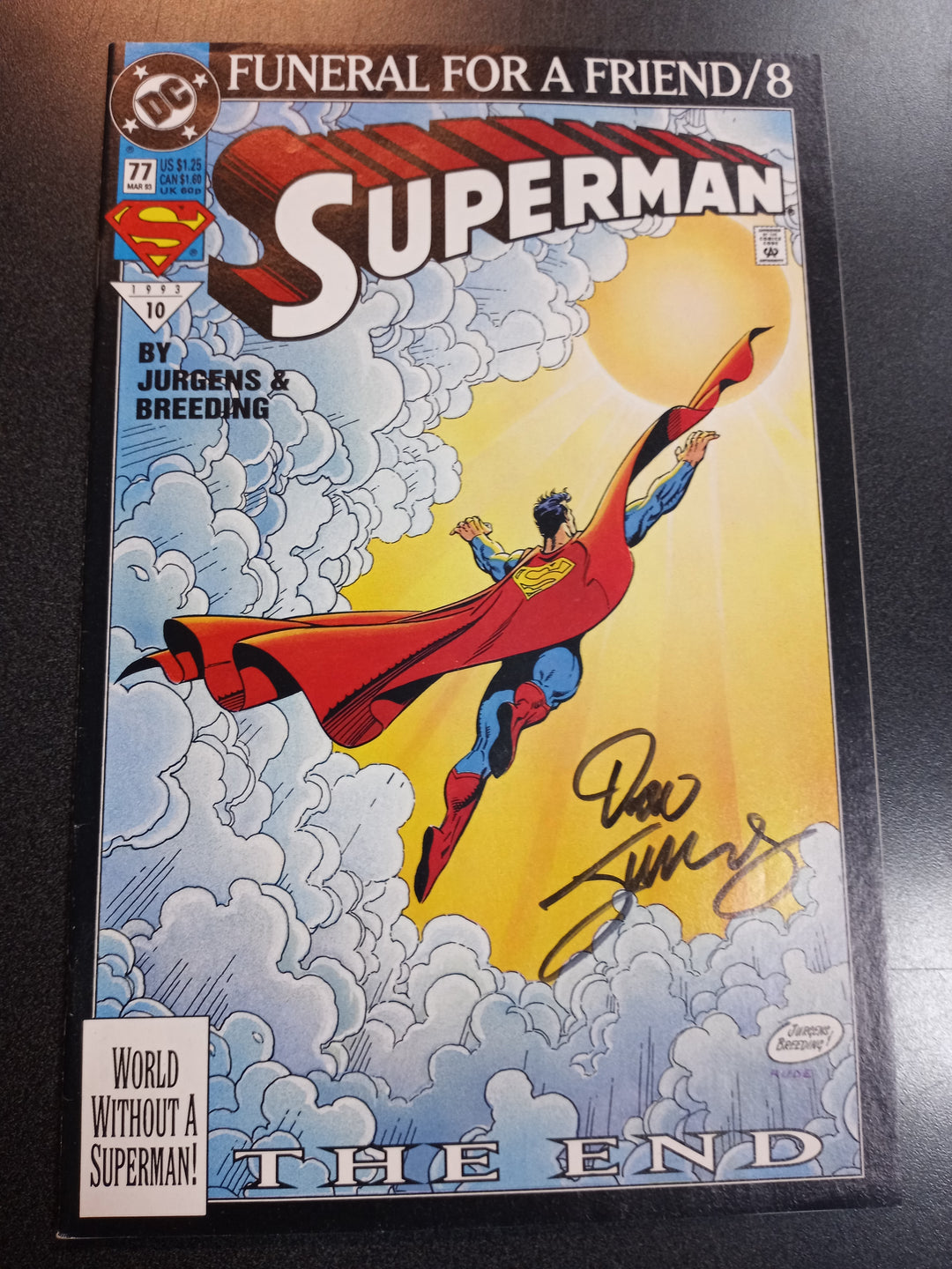 Superman #77 Signed by Dan Jurgens