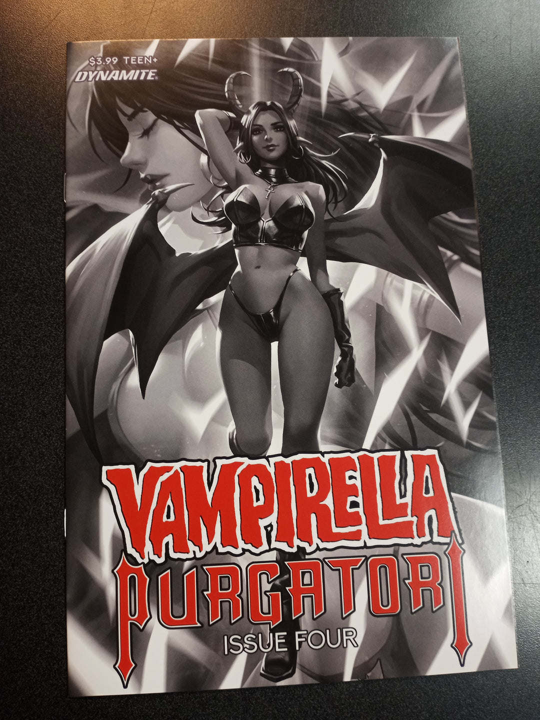 Vampirella vs Purgatori #4 1:30 Chew B&W Variant