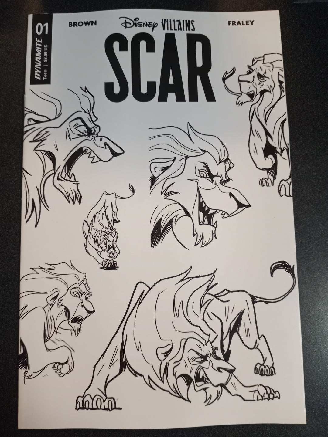 Disney Villains Scar #1 Cover J 20 Copy Variant Edition Character Desgin