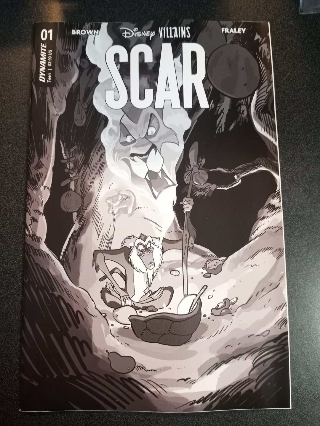Disney Villains Scar #1 Cover Y Foc 7 Erica Henderson Black & White Variant Edition