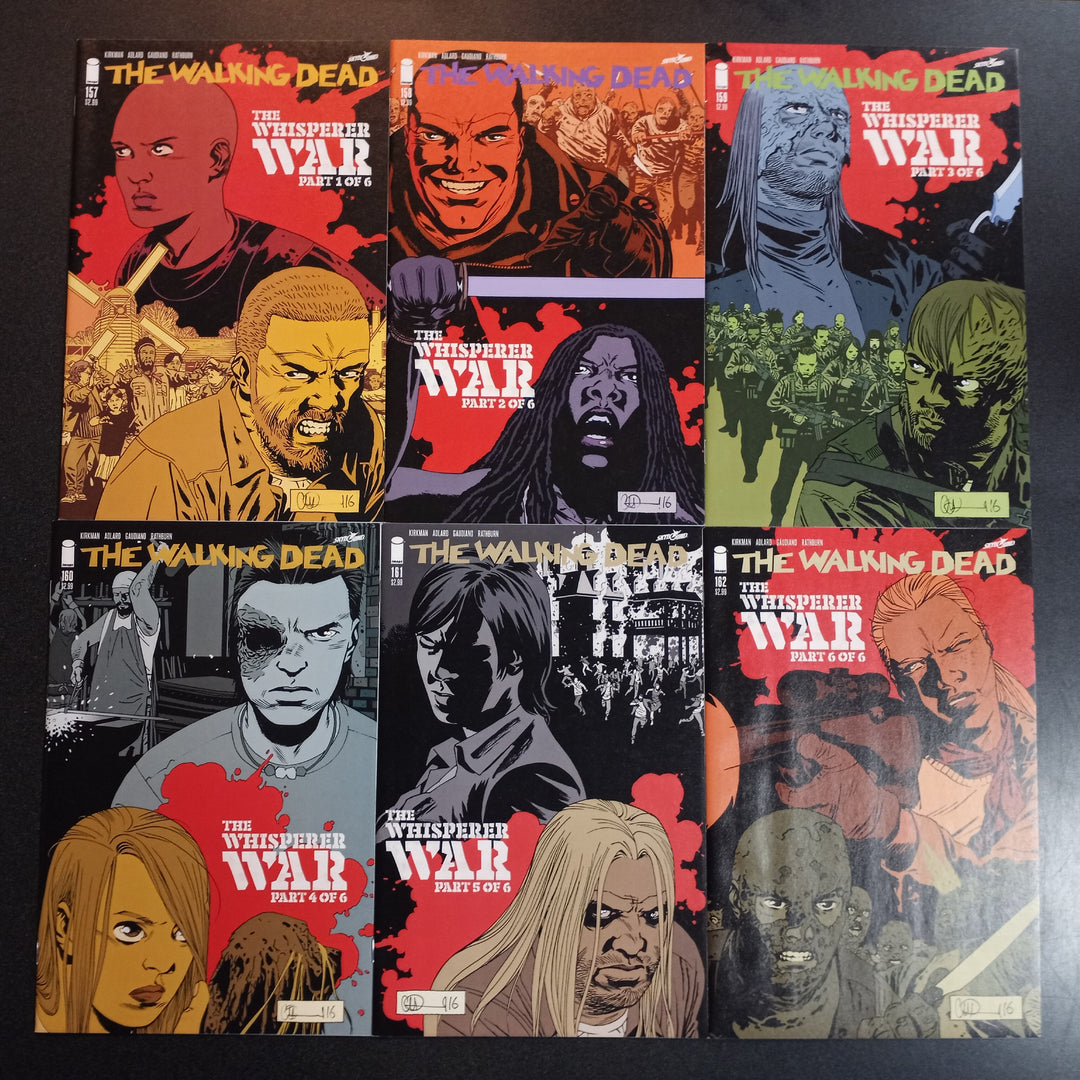 The Walking Dead #157 - 162 Set VF/NM "Whisperer War"