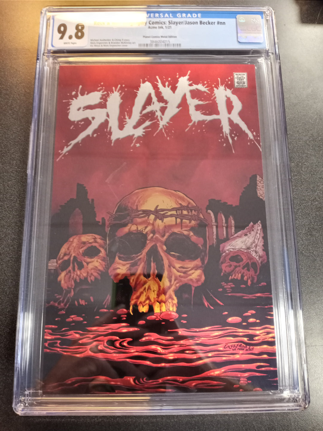 Rock & Roll Biography Comics Slayer CGC 9.8 Planet Comics Metal Variant