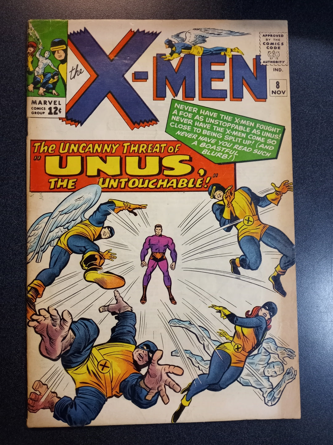X-Men #8 (VG-) First appearance of Unus.