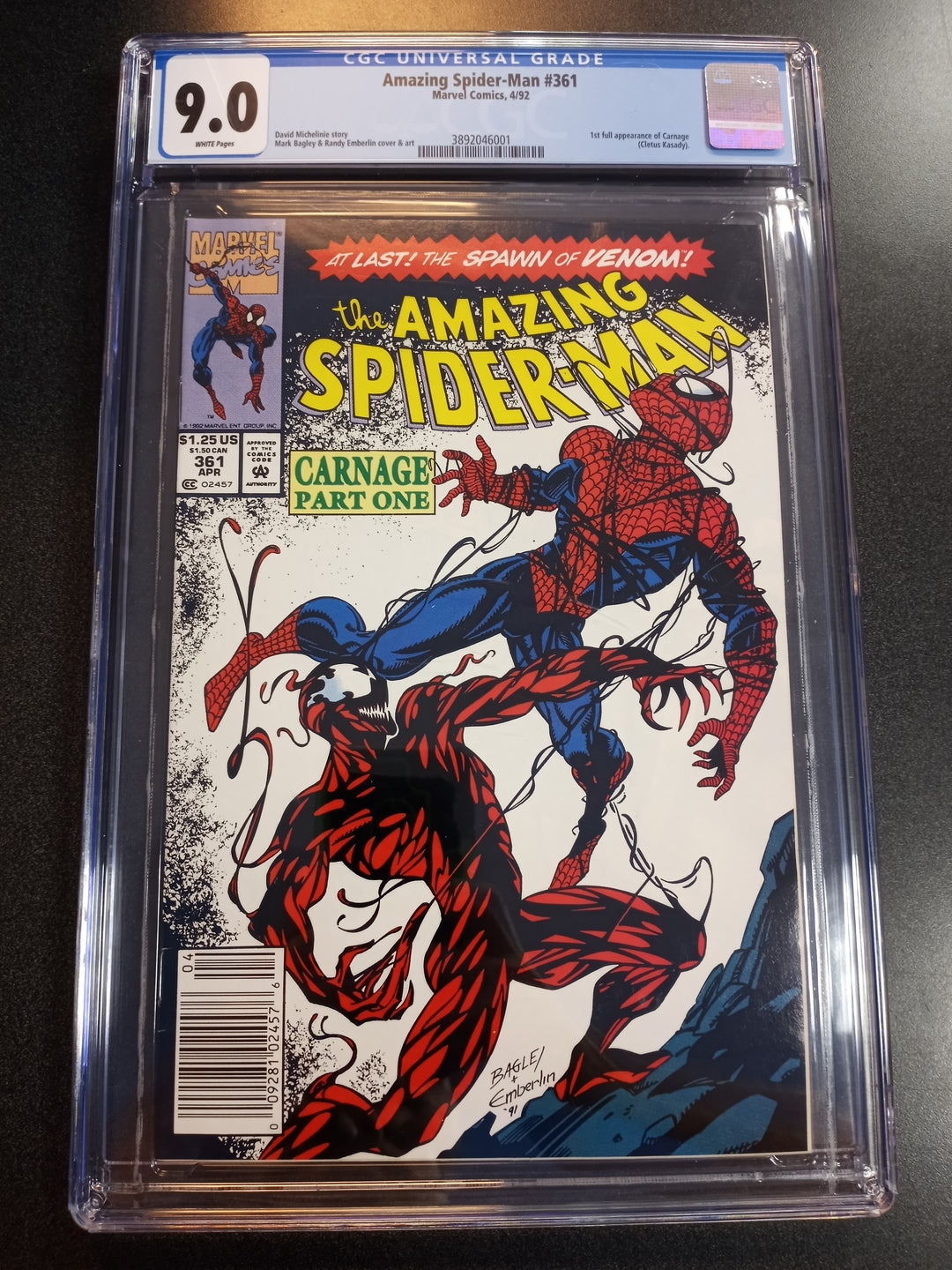 Amazing Spider-Man #361 CGC 9.0 (Newsstand)