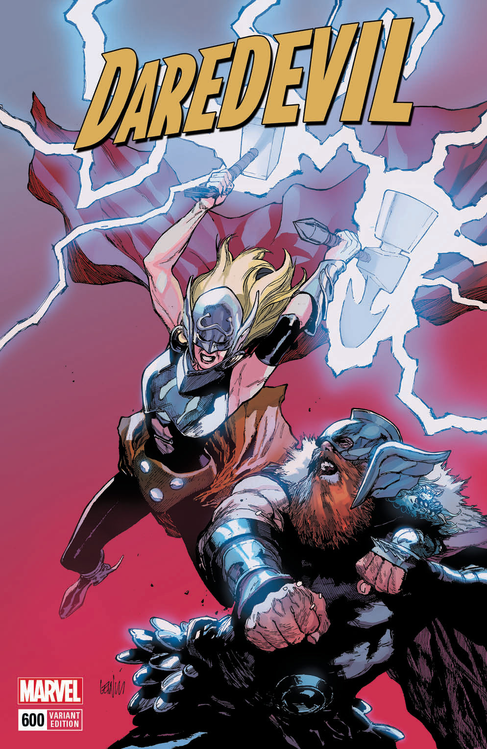Daredevil #600 Yu Mighty Thor Variant Leg