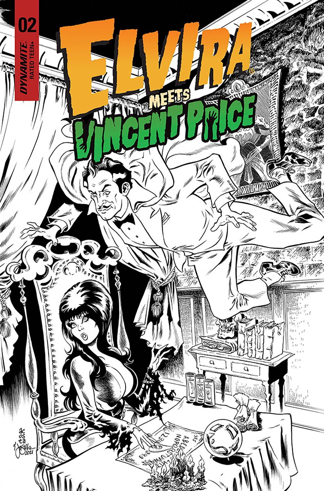 Elvira Meets Vincent Price #2 Cover G 1:25 Variant Acosta Line